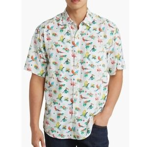 Tommy Bahama Veracruz Cay Christmas Holiday Birds Shirt Men 2XL Vacation NWOT